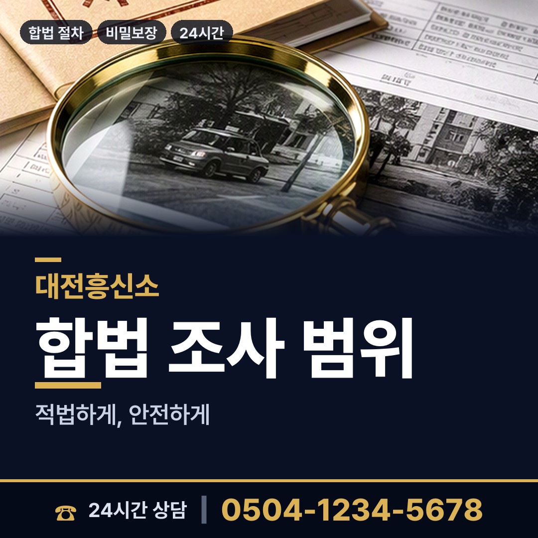 대전 대사동 민간조사사 상담 안내
